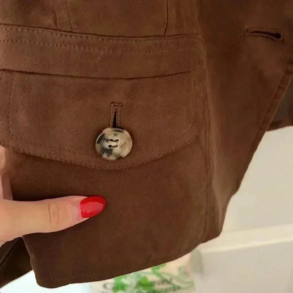 Talbots suede brown jacket size 10 - Picture 5 of 7